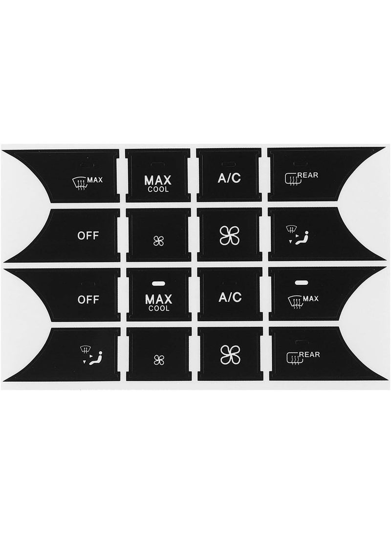 jaexest Car Steering Wheel A/C Door Lock Button Repair Sticker Decals – Compatible with Mercedes Benz GLK350 C Class CLS C218 SLK W172 W204 W212 W218 W207 – Black Vinyl Interior Trim Kit - Image 4